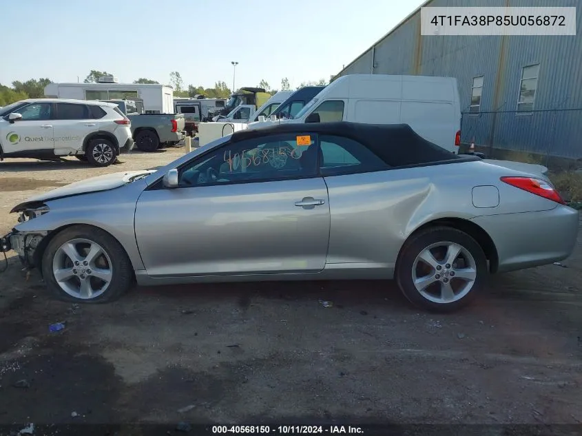 2005 Toyota Camry Solara Se VIN: 4T1FA38P85U056872 Lot: 40568150