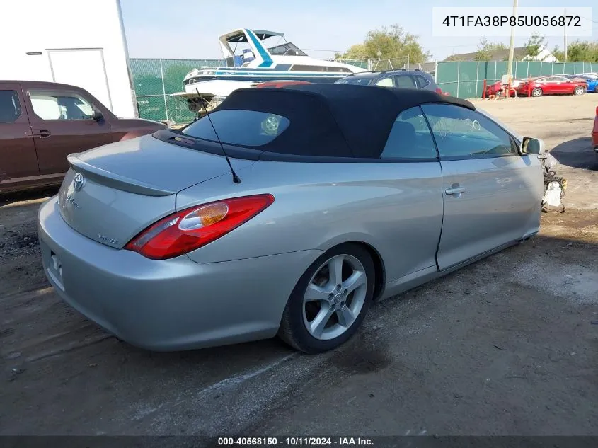 2005 Toyota Camry Solara Se VIN: 4T1FA38P85U056872 Lot: 40568150