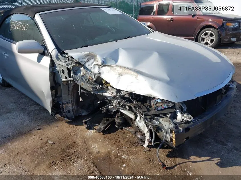 2005 Toyota Camry Solara Se VIN: 4T1FA38P85U056872 Lot: 40568150