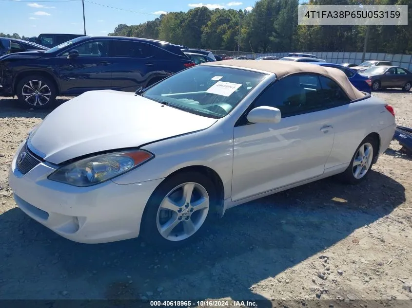 2005 Toyota Camry Solara Sle VIN: 4T1FA38P65U053159 Lot: 40618965