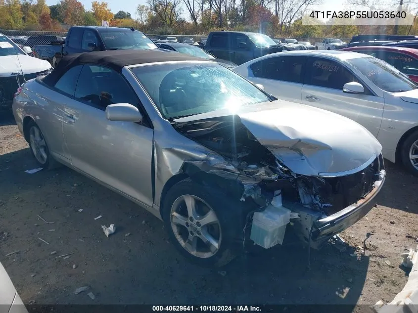 2005 Toyota Camry Solara Sle VIN: 4T1FA38P55U053640 Lot: 40629641