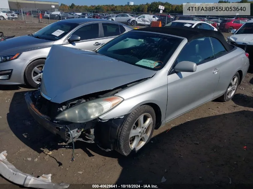 2005 Toyota Camry Solara Sle VIN: 4T1FA38P55U053640 Lot: 40629641