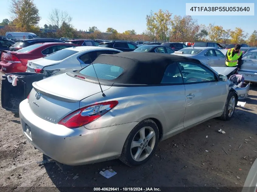 2005 Toyota Camry Solara Sle VIN: 4T1FA38P55U053640 Lot: 40629641