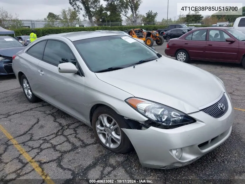 2005 Toyota Camry Solara Se VIN: 4T1CE38P85U515700 Lot: 40633082