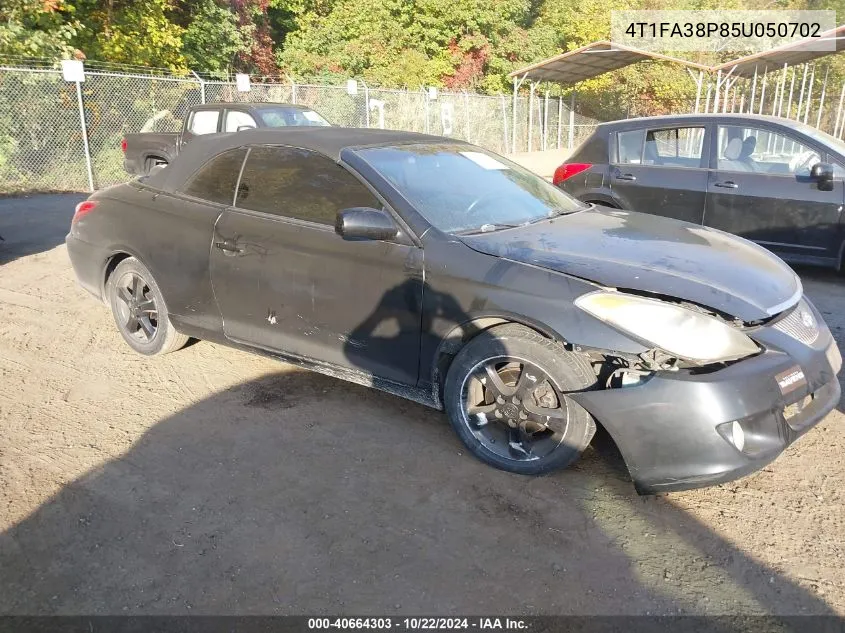 2005 Toyota Camry Solara Se VIN: 4T1FA38P85U050702 Lot: 40664303