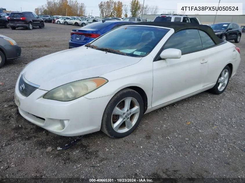 2005 Toyota Camry Solara Se VIN: 4T1FA38PX5U050524 Lot: 40665301