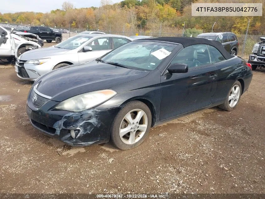 2005 Toyota Camry Solara Sle VIN: 4T1FA38P85U042776 Lot: 40679247