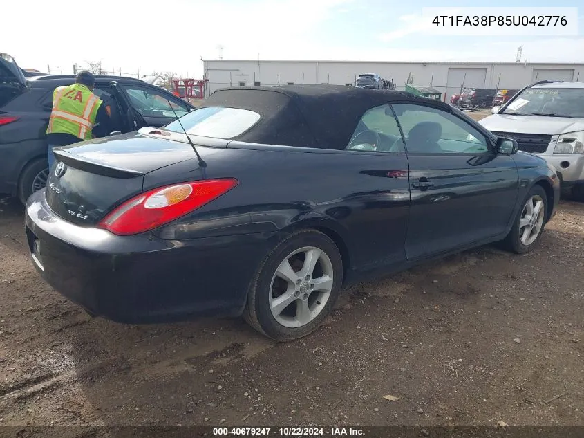 2005 Toyota Camry Solara Sle VIN: 4T1FA38P85U042776 Lot: 40679247