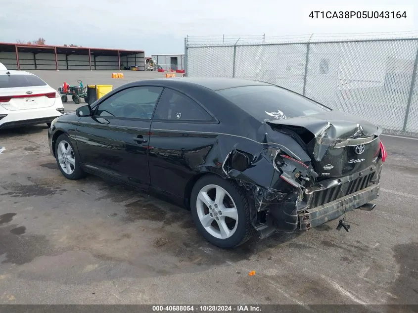 2005 Toyota Camry Solara Se V6 VIN: 4T1CA38P05U043164 Lot: 40688054