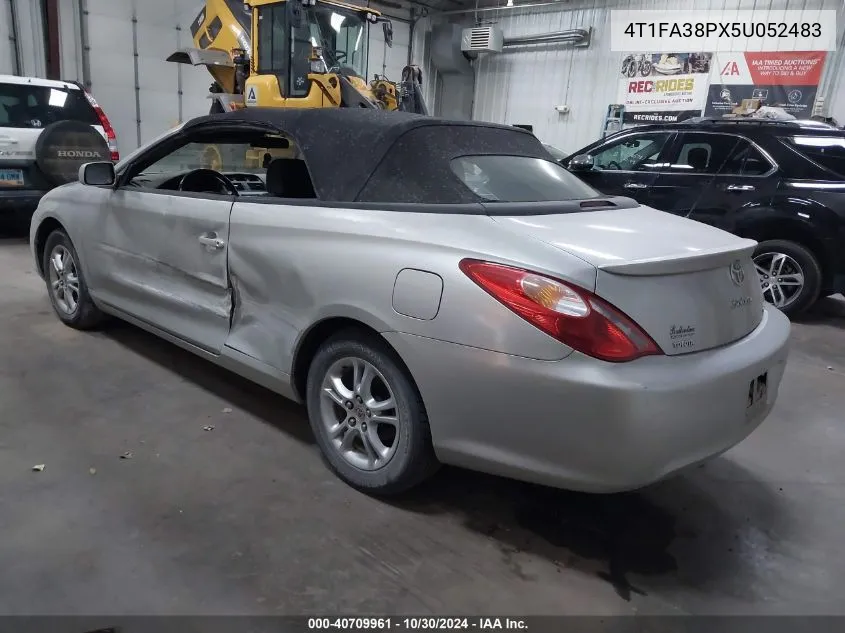 2005 Toyota Camry Solara Se/Sle VIN: 4T1FA38PX5U052483 Lot: 40709961