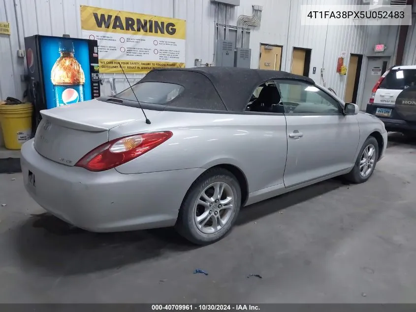 2005 Toyota Camry Solara Se/Sle VIN: 4T1FA38PX5U052483 Lot: 40709961