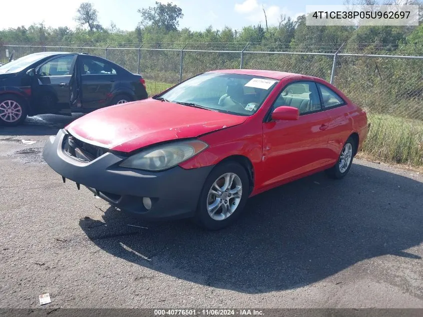 2005 Toyota Camry Solara Se VIN: 4T1CE38P05U962697 Lot: 40776501