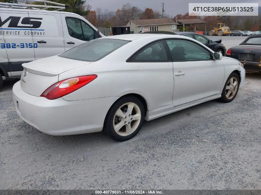 2005 Toyota Camry Solara Se Sport VIN: 4T1CE38P65U513525 Lot: 40779031