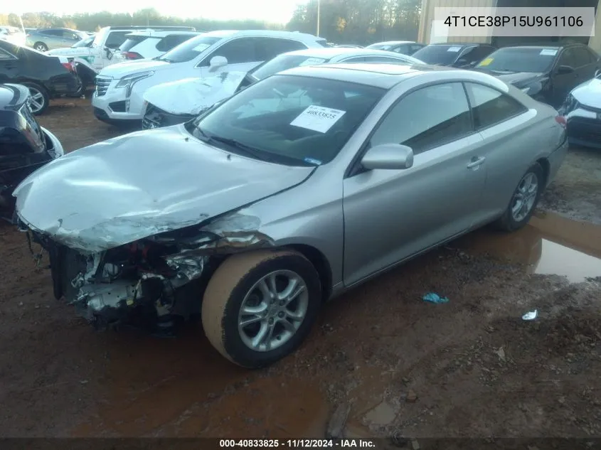 4T1CE38P15U961106 2005 Toyota Camry Solara Se