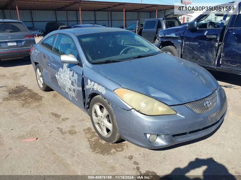 2005 Toyota Camry Solara Sle V6 VIN: 4T1CA30P35U051559 Lot: 40876169