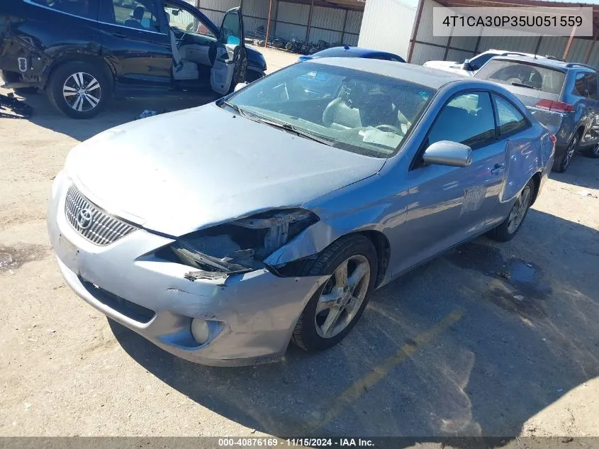 2005 Toyota Camry Solara Sle V6 VIN: 4T1CA30P35U051559 Lot: 40876169