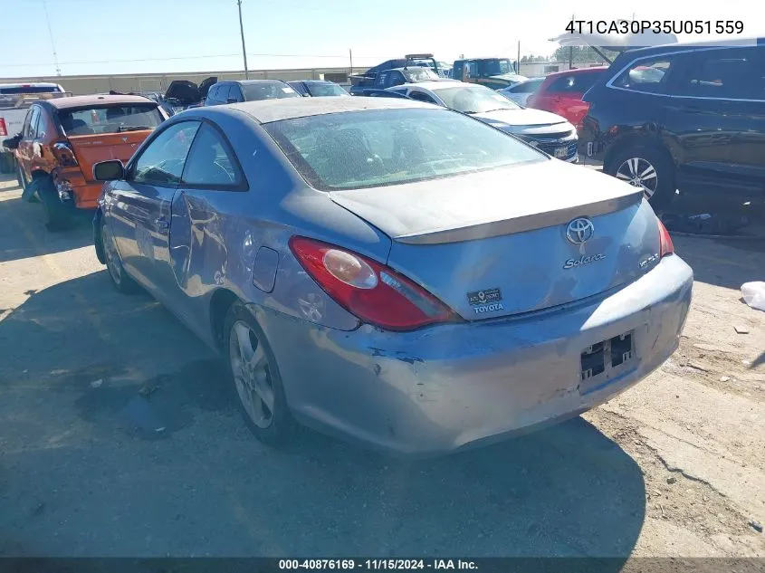 2005 Toyota Camry Solara Sle V6 VIN: 4T1CA30P35U051559 Lot: 40876169