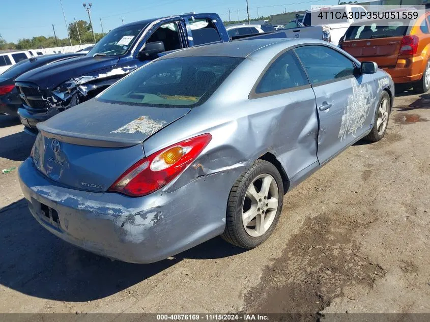 2005 Toyota Camry Solara Sle V6 VIN: 4T1CA30P35U051559 Lot: 40876169