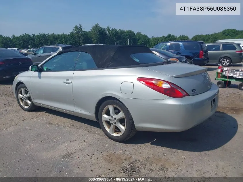 4T1FA38P56U086350 2006 Toyota Camry Solara Sle