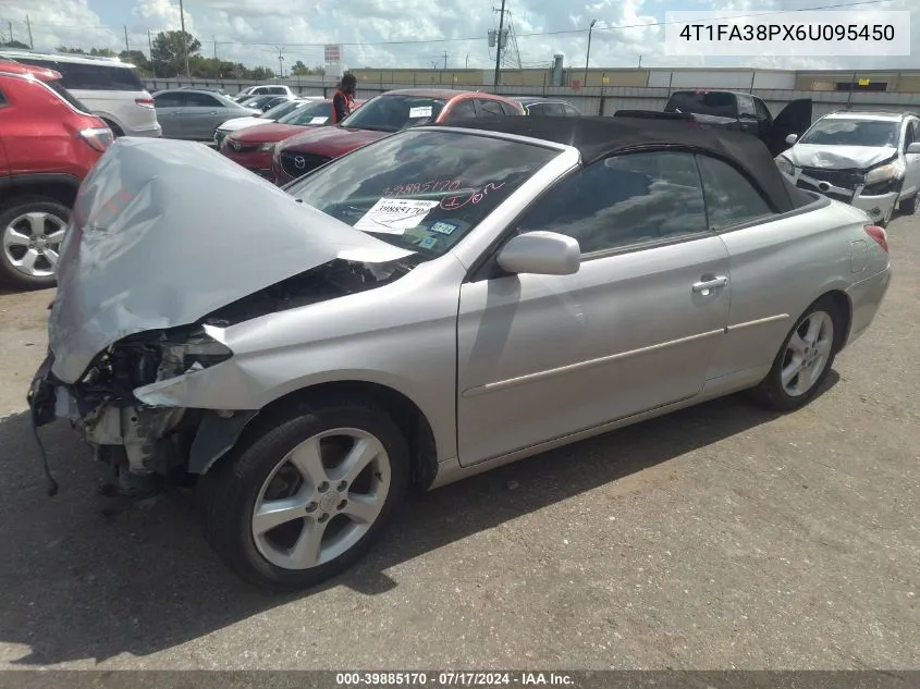 2006 Toyota Camry Solara Sle VIN: 4T1FA38PX6U095450 Lot: 39885170