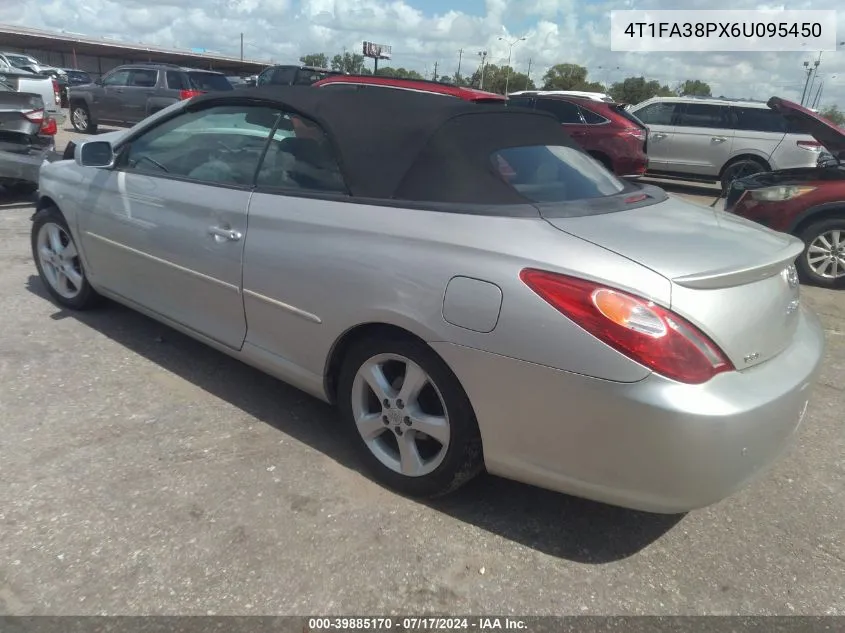 2006 Toyota Camry Solara Sle VIN: 4T1FA38PX6U095450 Lot: 39885170