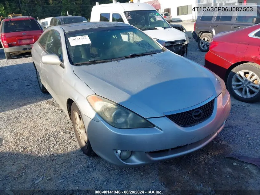 2006 Toyota Camry Solara Sle V6 VIN: 4T1CA30P06U087503 Lot: 40141346