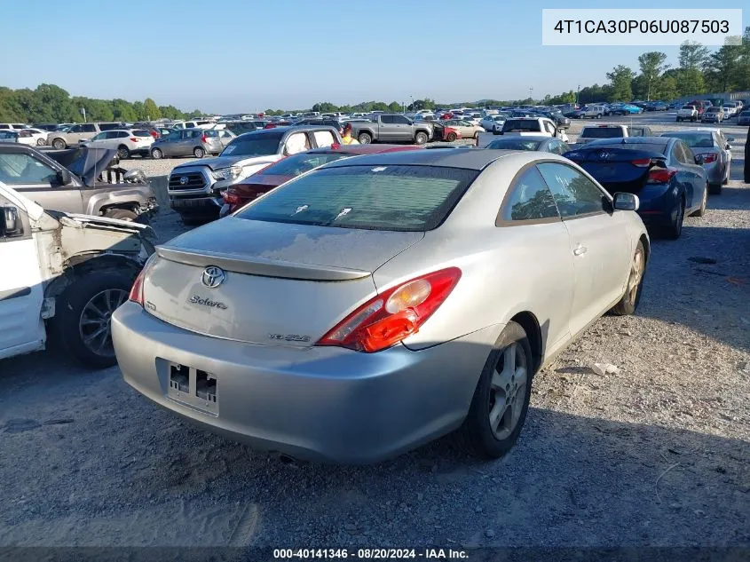 4T1CA30P06U087503 2006 Toyota Camry Solara Sle V6