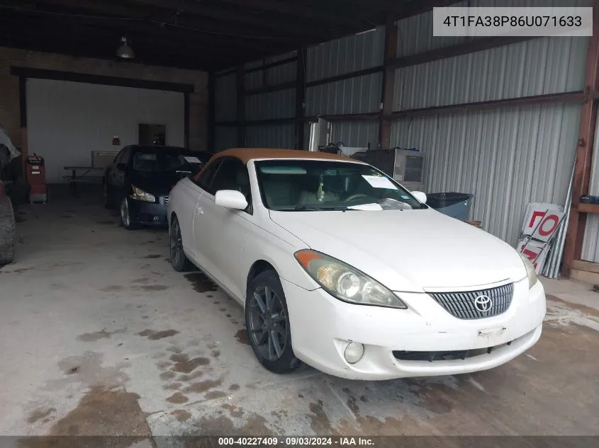 4T1FA38P86U071633 2006 Toyota Camry Solara Sle