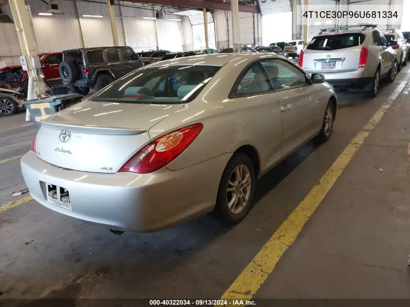 2006 Toyota Camry Solara Se/Sle VIN: 4T1CE30P96U681334 Lot: 40322034