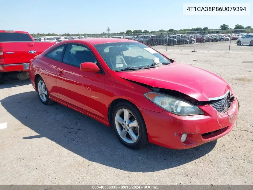 2006 Toyota Camry Solara Se Sport V6 VIN: 4T1CA38P86U079394 Lot: 40336335