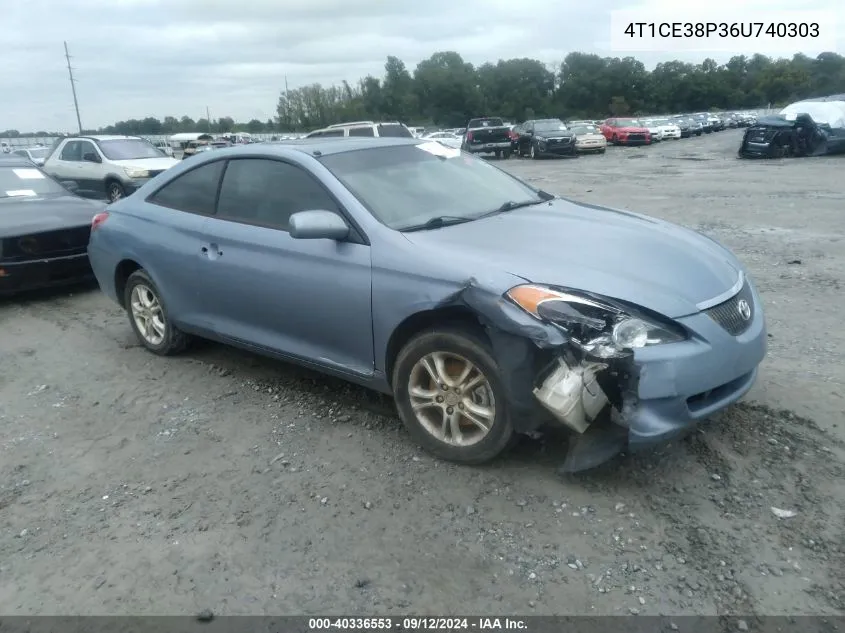 2006 Toyota Camry Solara Se VIN: 4T1CE38P36U740303 Lot: 40336553