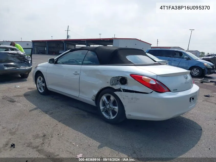 2006 Toyota Camry Solara Sle VIN: 4T1FA38P16U095370 Lot: 40369916