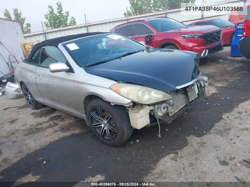 2006 Toyota Camry Solara Sle VIN: 4T1FA38P46U103588 Lot: 40396076