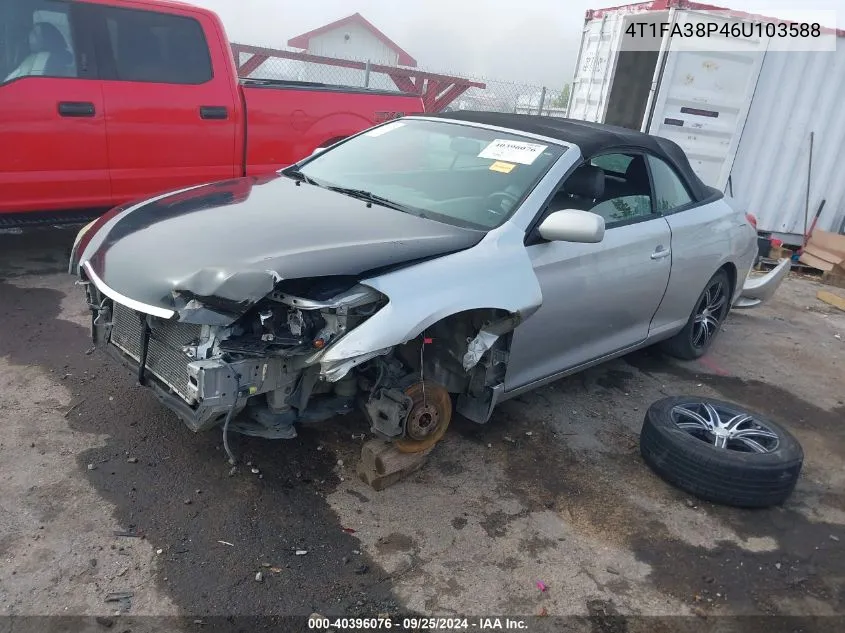 2006 Toyota Camry Solara Sle VIN: 4T1FA38P46U103588 Lot: 40396076