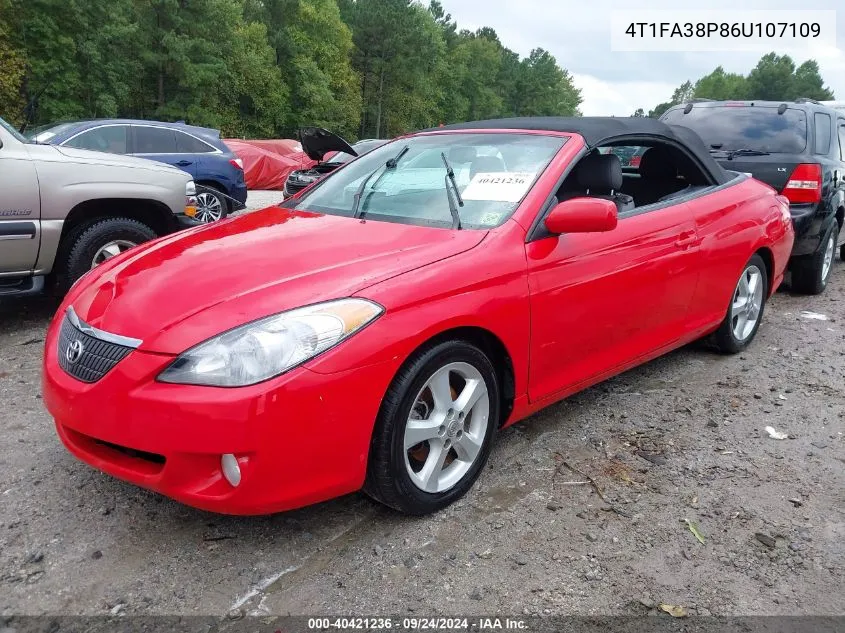 2006 Toyota Camry Solara Sle VIN: 4T1FA38P86U107109 Lot: 40421236