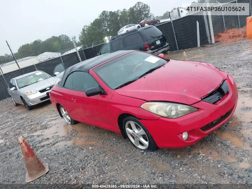 2006 Toyota Camry Solara Sle VIN: 4T1FA38P36U105624 Lot: 40429385