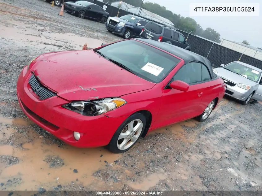 2006 Toyota Camry Solara Sle VIN: 4T1FA38P36U105624 Lot: 40429385