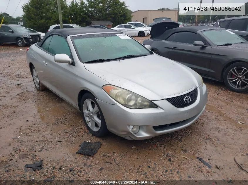 2006 Toyota Camry Solara Se VIN: 4T1FA38P46U066042 Lot: 40443640