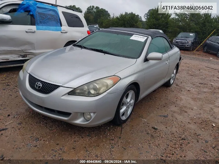 2006 Toyota Camry Solara Se VIN: 4T1FA38P46U066042 Lot: 40443640