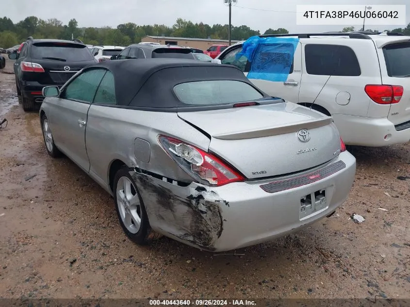 2006 Toyota Camry Solara Se VIN: 4T1FA38P46U066042 Lot: 40443640