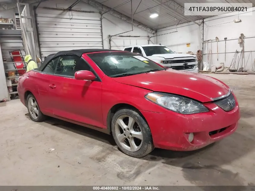 2006 Toyota Camry Solara Se VIN: 4T1FA38P96U084021 Lot: 40480802