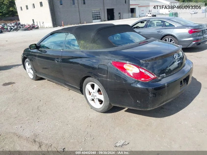 2006 Toyota Camry Solara Sle VIN: 4T1FA38P46U093306 Lot: 40482048