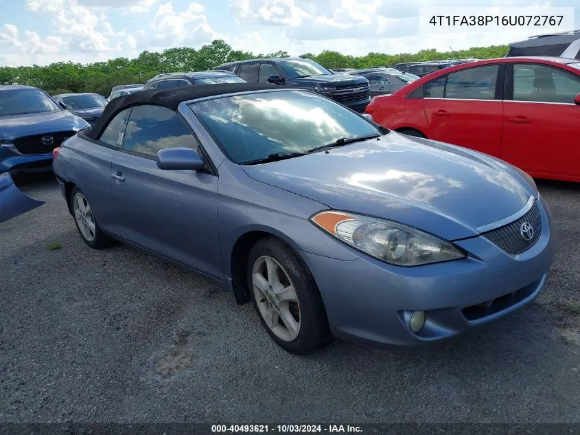 2006 Toyota Camry Solara Se VIN: 4T1FA38P16U072767 Lot: 40493621