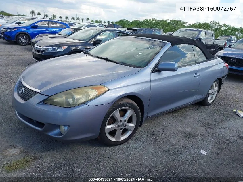 2006 Toyota Camry Solara Se VIN: 4T1FA38P16U072767 Lot: 40493621