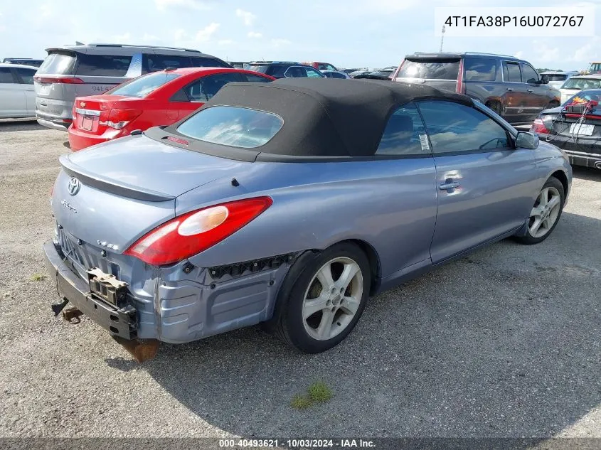 2006 Toyota Camry Solara Se VIN: 4T1FA38P16U072767 Lot: 40493621