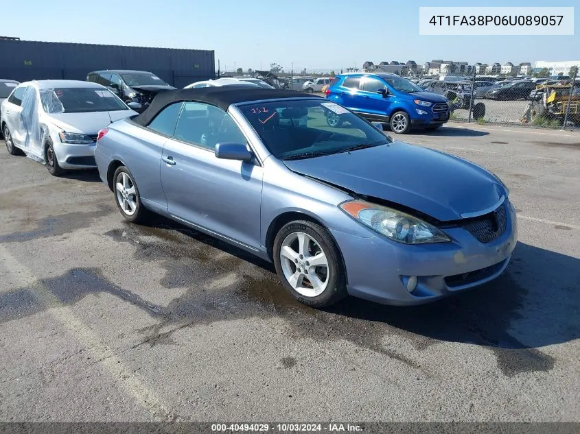 2006 Toyota Camry Solara Sle VIN: 4T1FA38P06U089057 Lot: 40494029