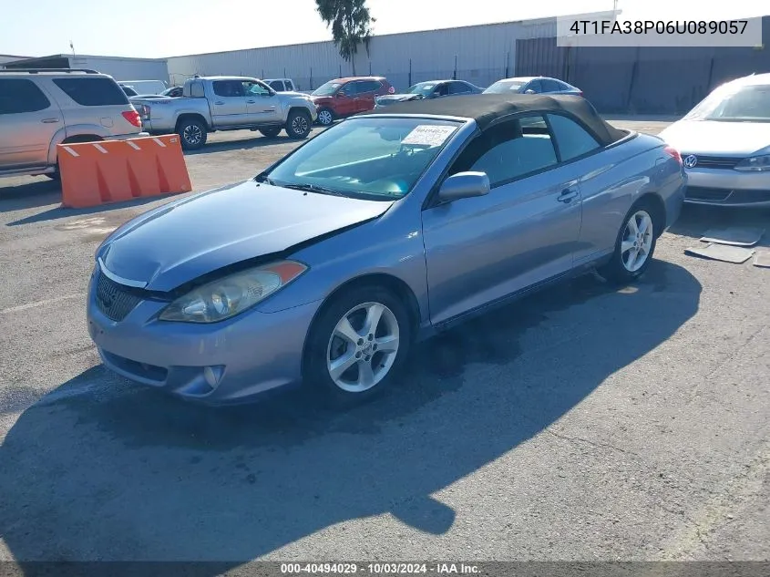 2006 Toyota Camry Solara Sle VIN: 4T1FA38P06U089057 Lot: 40494029