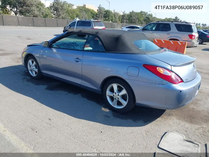 2006 Toyota Camry Solara Sle VIN: 4T1FA38P06U089057 Lot: 40494029