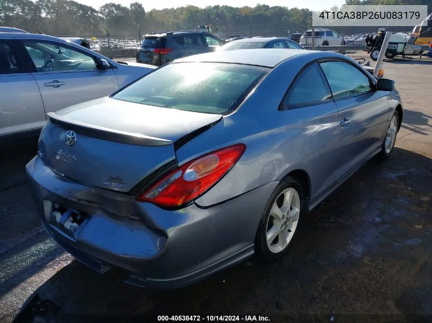 4T1CA38P26U083179 2006 Toyota Camry Solara Se Sport V6