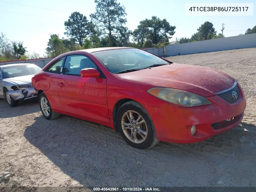 2006 Toyota Camry Solara Se VIN: 4T1CE38P86U725117 Lot: 40543961